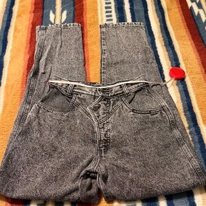 High-Rise Acid Wash Women’s Jeans - Gray